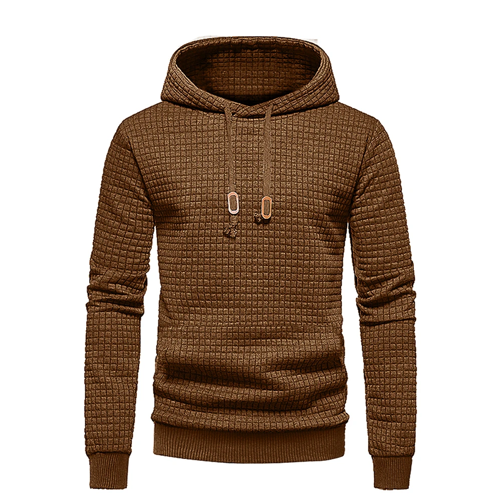 New men\'s hooded pullover fall casual Slim long-sleeved warm men\'s sweater knit sweater loose tops outdoor sports men\'s clothing