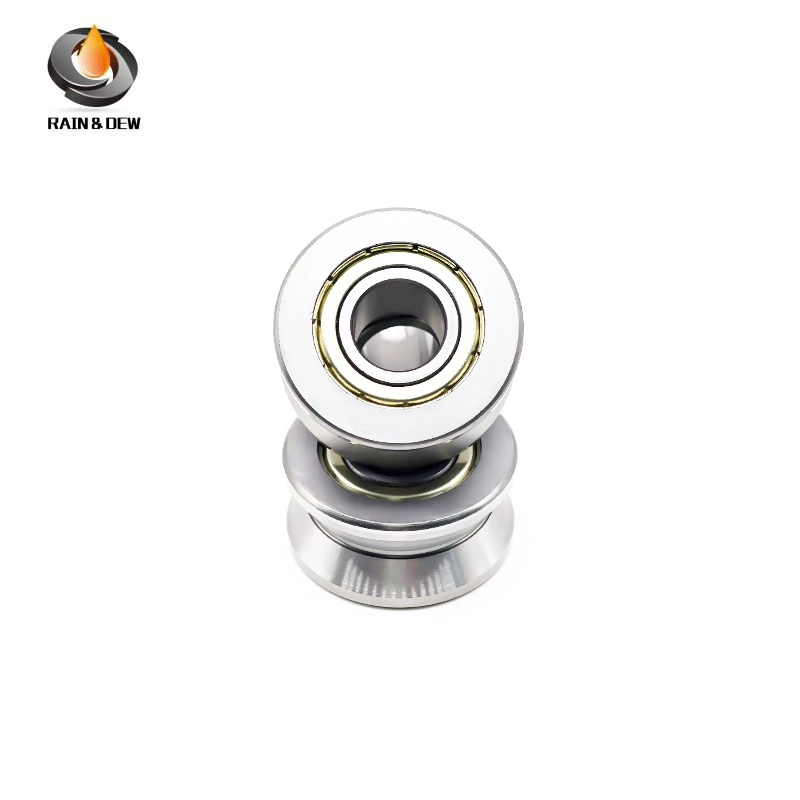 1PCS LV201-14ZZ 12x39.9x18 mm Traces Walking Guide Rail Bearings V Groove Guide Roller Bearings ABEC-7 LV202-41ZZ 15x41x20 mm