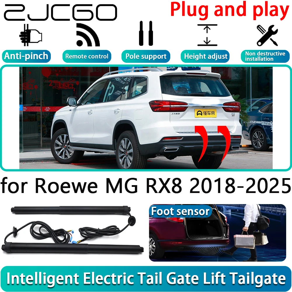 ZJCGO for Roewe MG RX8 2018-2025 Car Electric Powered Tailgate Power Liftgate Automatic Tailgate System With Foot Sensor