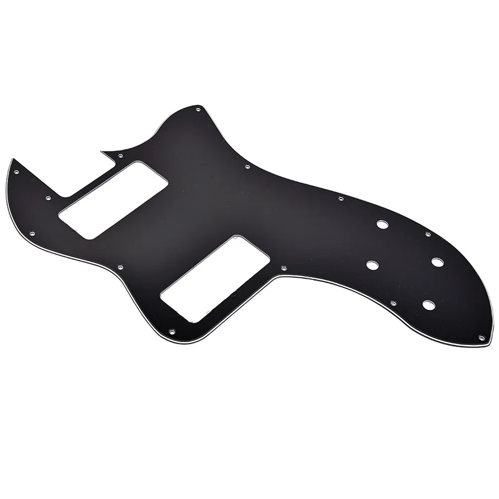 3 Ply Black Electric Bass Guitar Pickguard Style Scratch Plate Tremolo Cover for Vintage Mexico 72 Reissue Ri