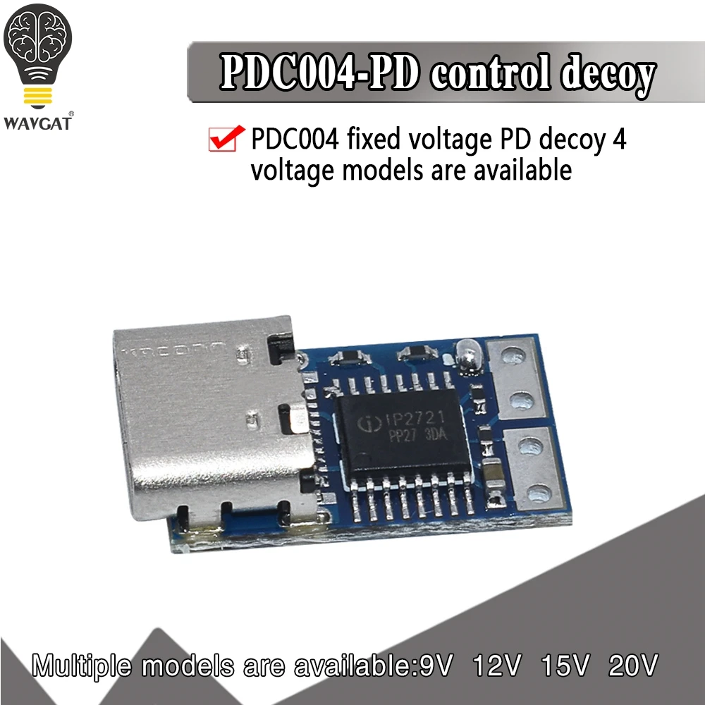 Type-C PD decoy module PD2.0 PD3.0 to DC DC trigger extension cable QC4 charger 9V 12V 15V 20V Fast Quick Charger Circuit Board