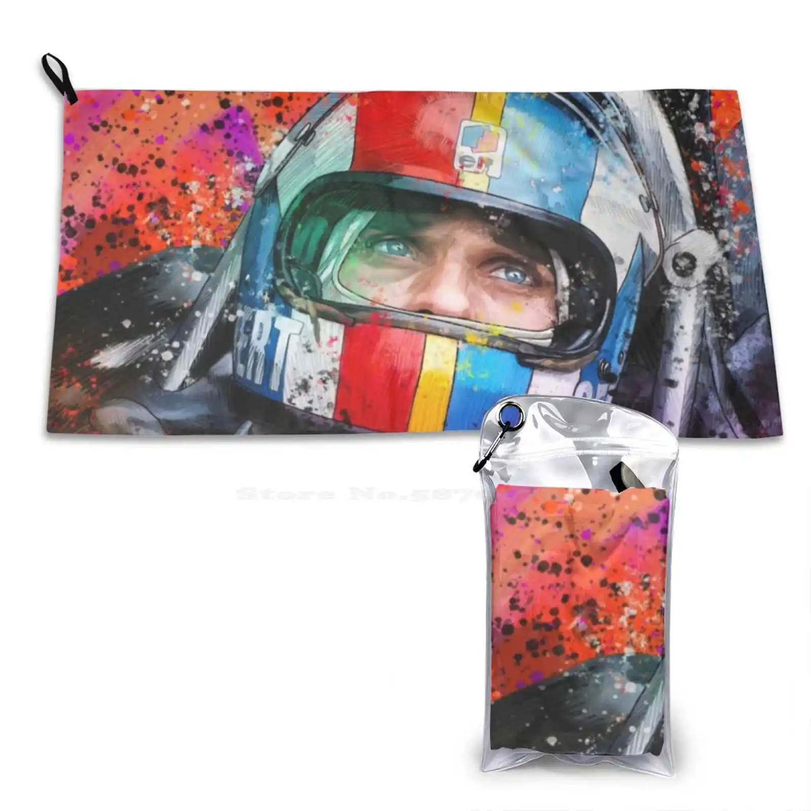 Beautiful Grand Prix Artwork Featuring Francois Cevert Superfine Fiber Bathroom Towels Washcloth Grand Prix Cevert Francois