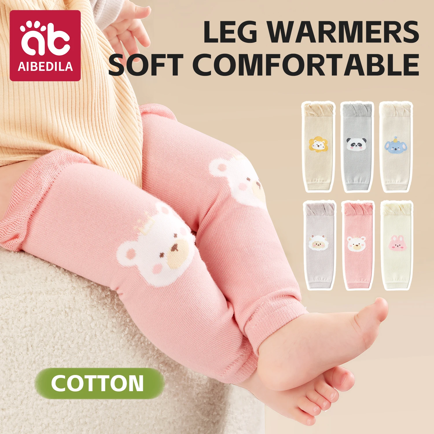 AIBEDILA Baby Leg Warmers Toddler Elbow Sleeve Covers Breathable Newborn Crawling Knee Pads Soft Knee Pads Socks Girl/Boy 0-3T