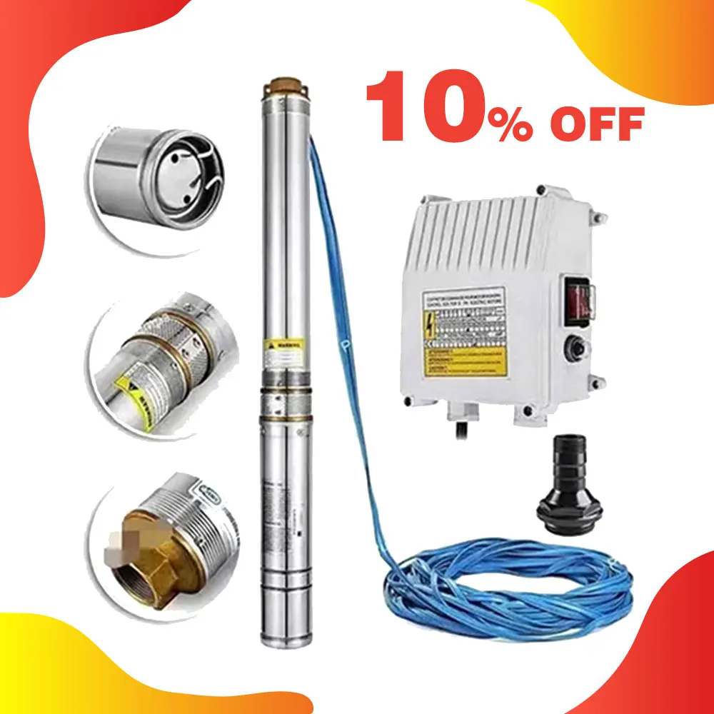 

6 Inch 13 kw Deep Well Submersible Pumps Borehole Submersible Water Pump Stainless Steel 360V 30m3/h Flow Rate 133m Electric