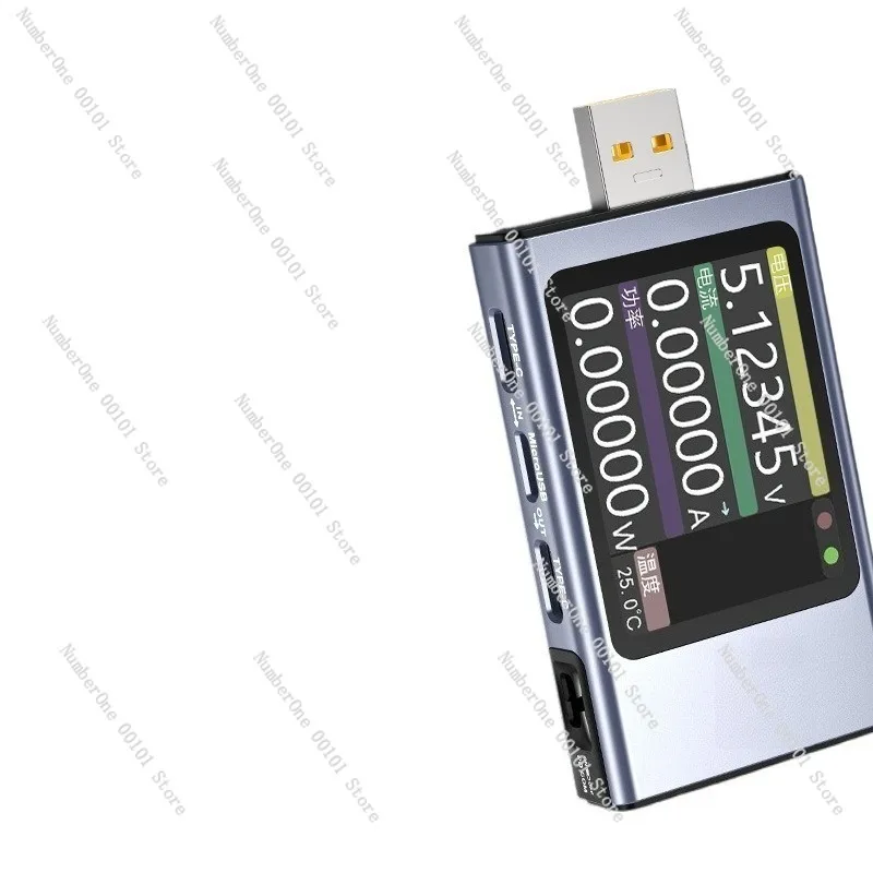 

USB Voltage and Current Meter, Multi-functional Type-C Fast Charging Tester, QC/PD Power Meter for Quick Device Testing