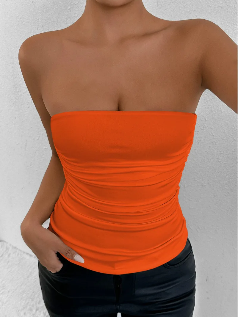 Women's Sleeveless Tanks & Camis Off Shoulder Skinny Fit Korean Style Solid Summer Casual Basic Tops Fashion Womne CX1A