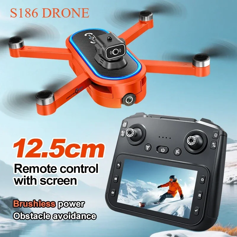 

2025 S186 MAX GPS Drone 5G Image Transfer Aerial FPV Screen Send Memory Card 8K Camera Obstacle Avoidance Brushless Dron Toy New