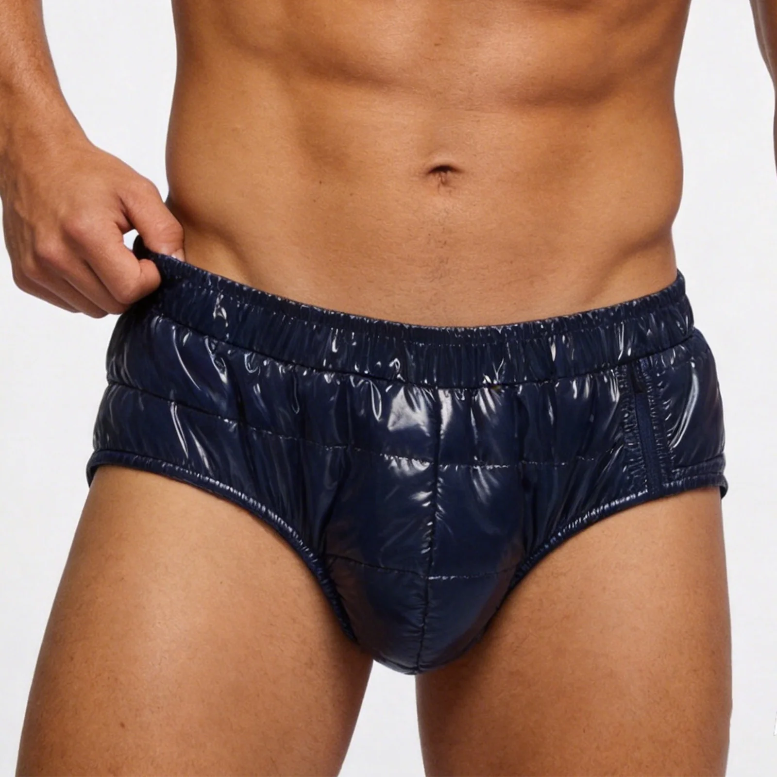 Mens Waterproof Padded Briefs Special Needs Adaptive Underwear Reusable Leakproof Diaper Cover Underpants with Zipper Pocket