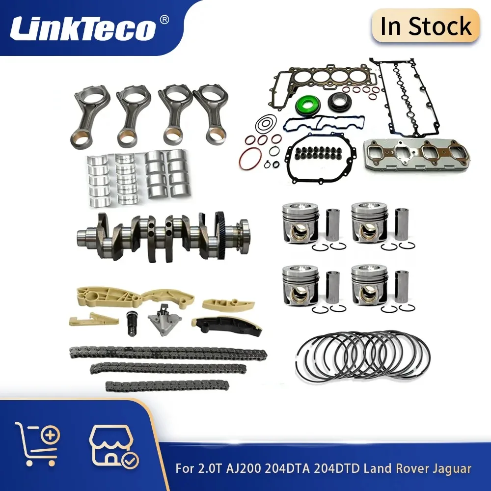 

Connecting rod head gasket set Crankshaft Piston ring & Bearing timing kit Fit 2.0 T For 2.0T 204DTA 204DTD Land Rover 2015-2023
