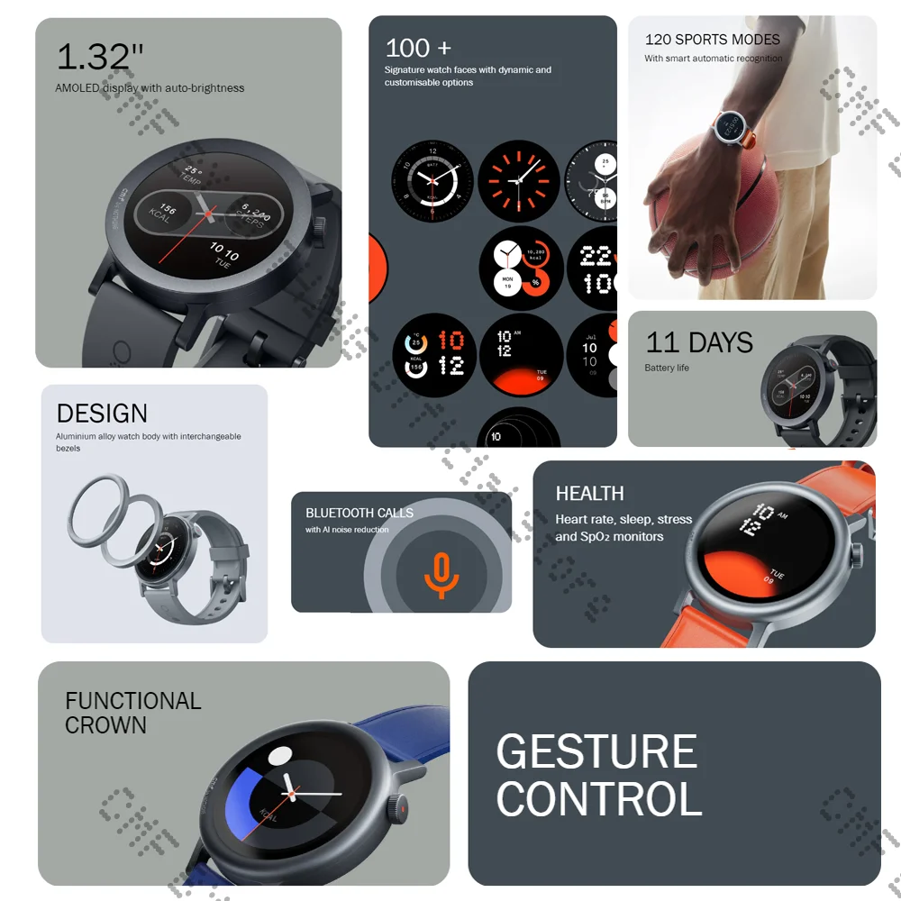 Global Version CMF by Nothing Watch Pro 2 1.32" AMOLED Bluetooth 5.3 BT Calls with AI Noise Reduction GPS cmf watch pro 2 image 2