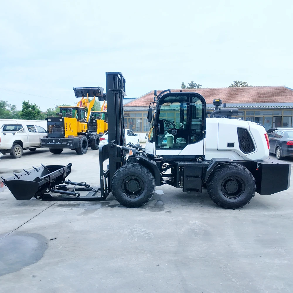 Factory Direct Rough Terrain Forklift 2 Ton 2.5 Ton 3 Ton Custom CE EPA Euro 5 Heavy Duty 4WD Off Road Forklift Truck