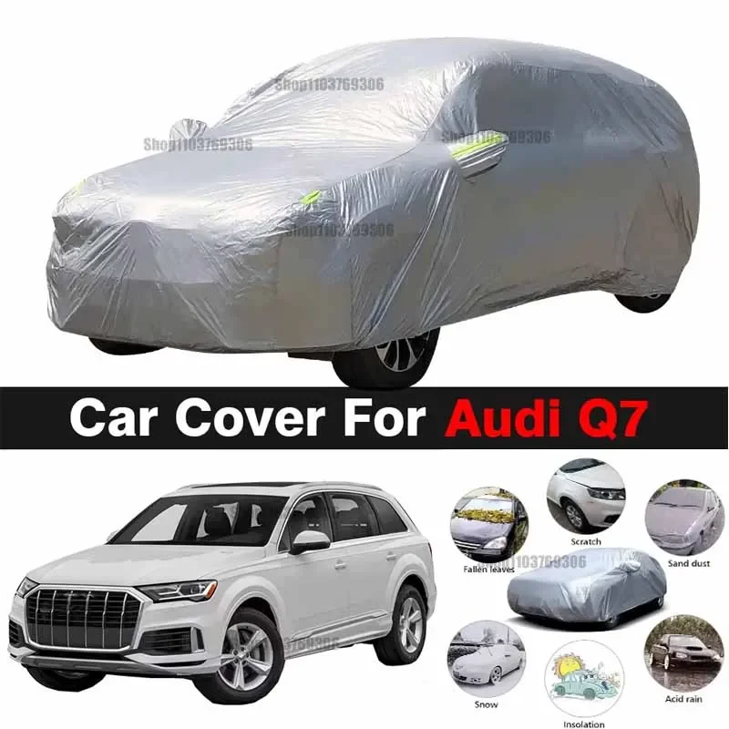 

For Audi Q7 Outdoor Protection Full Car Covers Snow Cover Sunshade Waterproof Dustproof Exterior Car accessories