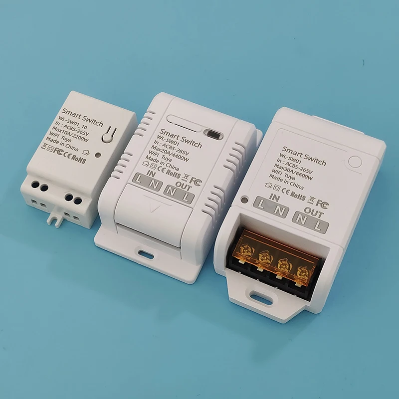 5PCS 투야 와이파이 스마트 고출력 30A 타이밍 램프 스위치 리모컨 433MHz 무선 NFC 네트워크 스타일 모던 안전