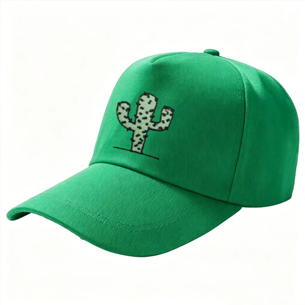 Black Leopard Spotted Saguaro Cactus Baseball Cap Adjustable Dad Hat Unisex Minimal Desert Plant Graphic Trucker Hat Casual Hatt