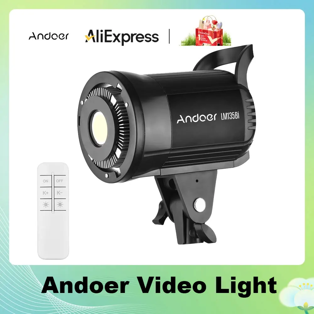【Nouveau】Andoer LM135Bi LED photographie lumière de remplissage 135W Studio vidéo lumière 2800K-5600K réglable Bowens montage lumière continue