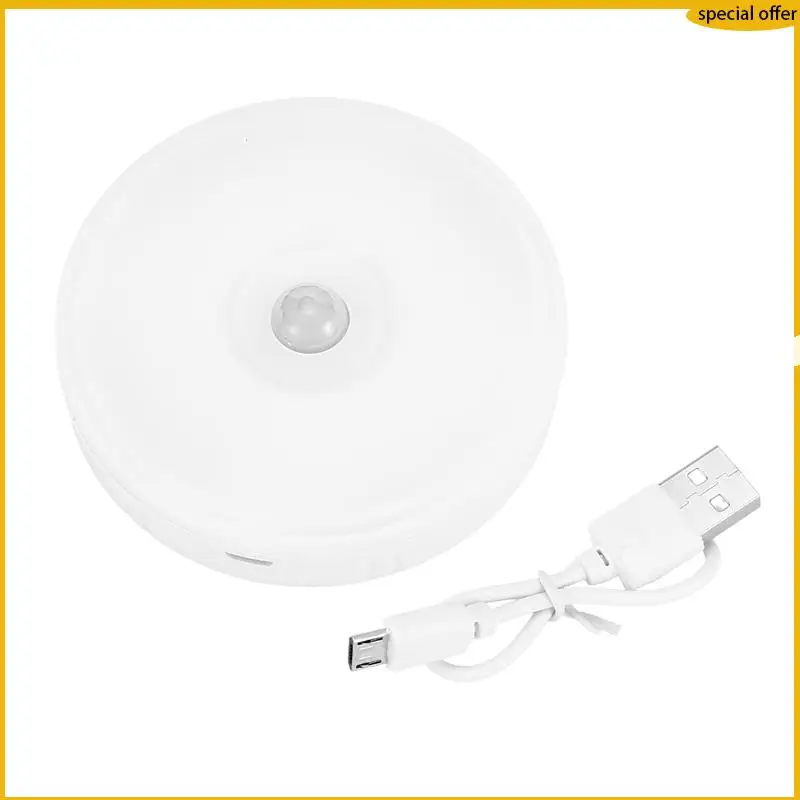 

A50I PIR датчик движения светодиодный ночник USB перезаряжаемый ночник с регулируемой яркостью для освещения шкафа беспроводной светильник для шкафа