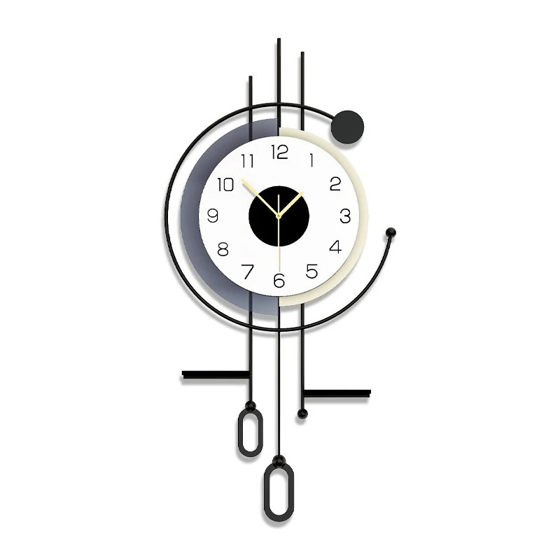 

Modern simple decorative wall clock in the living room, high-end creative ornaments are hung on the wall, and the clock