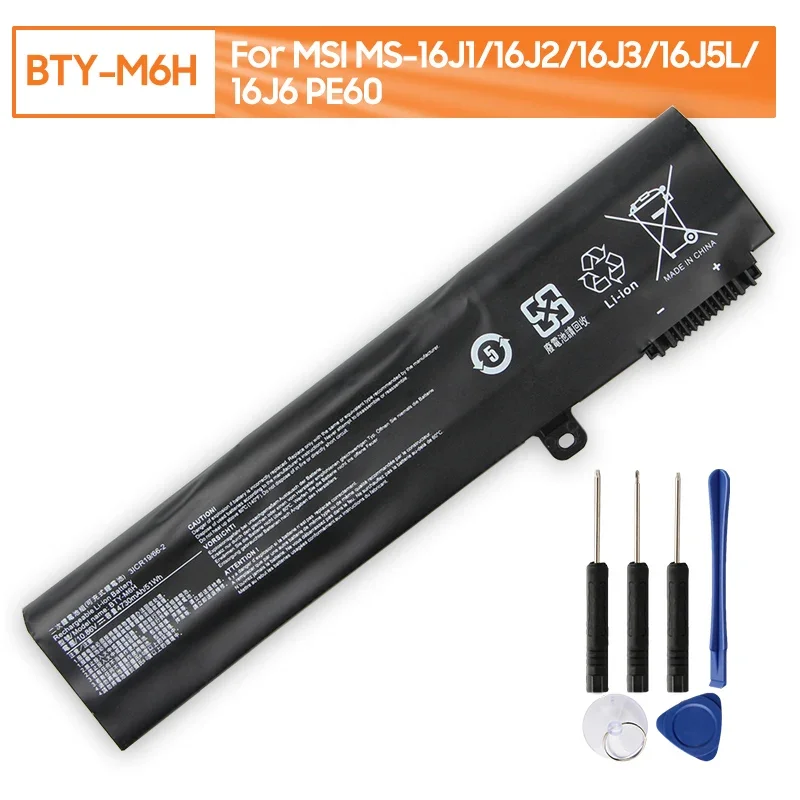 Original Replacement Battery BTY-M6H For MSI MS-1792 MS-1795 MS-1794 GL65 GV62 GL63 MS-17C6 GE62 GE72 GL62 GE62MVR GE62VR