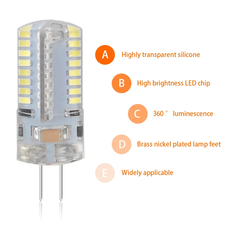 Ampoules LED G4 à Haute Luminosité pour la Décoration de la Maison, Projecteur Ac 85v-265v, 6w, pouvez-vous 6.35, Nouveau