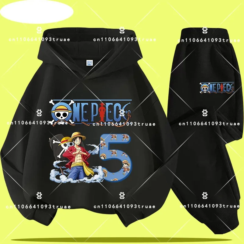 

3-12 Years Old One-Piece Hooded Pirate King Children's Clothing Set - Boys' Sport Shirt -Girls' Casual Top-Digital Cartoon Print