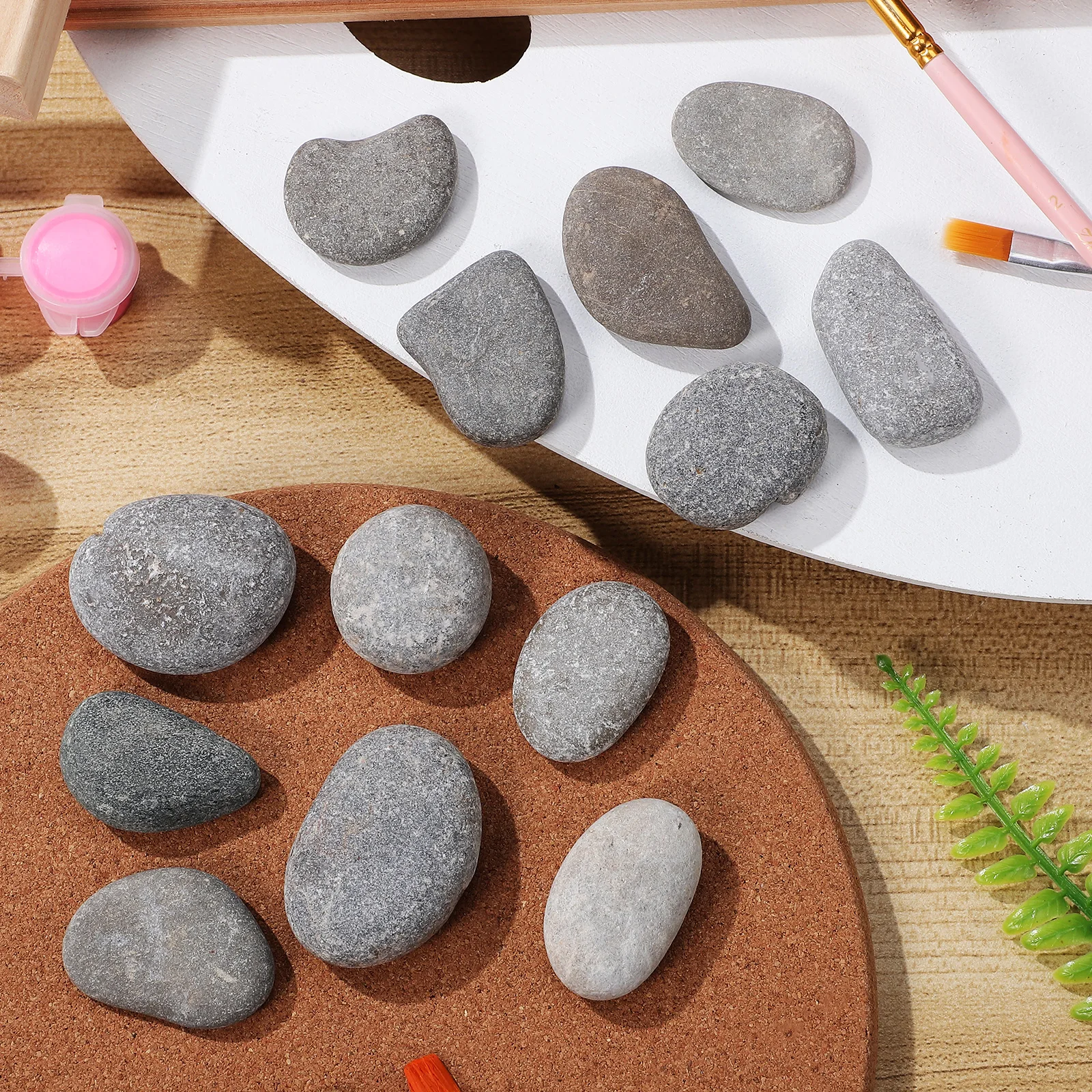 

20Pcs Painting Stones Natural Polished Pebbles for DIY Crafts Rocks for Painting Decorative Art DIY River Rocks