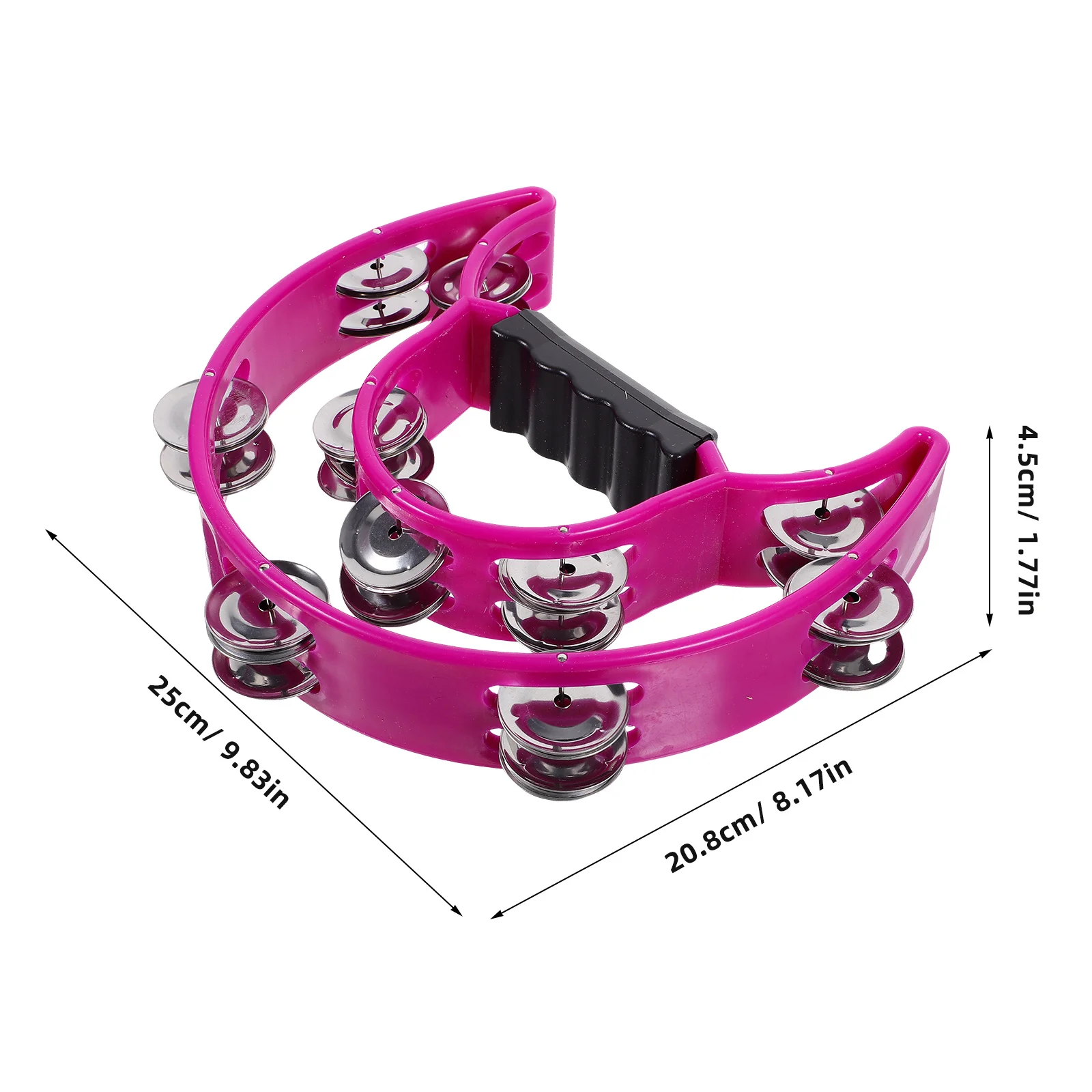 Hand Crank Musical Instruments Bell Teens Tambourine Toys Purple Tambourines Held Percussion Handheld