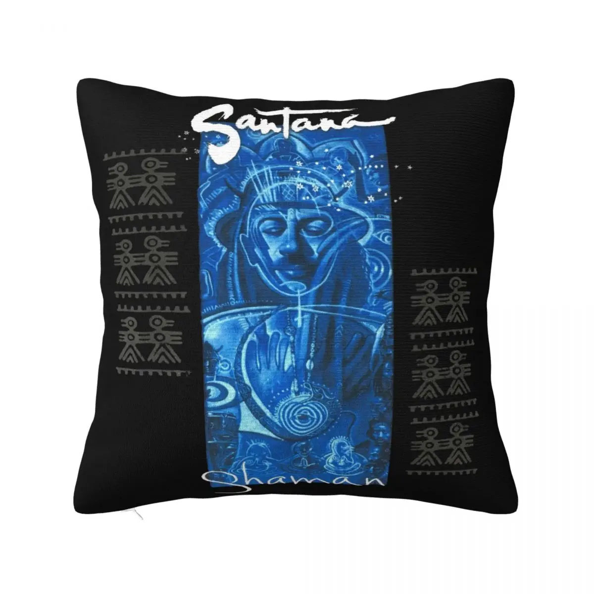 Vtg 2002 Carlos Santana Shaman Tour Rock American Jazz Music Black Sz M Simple Crewneck Women Female Pillow Case