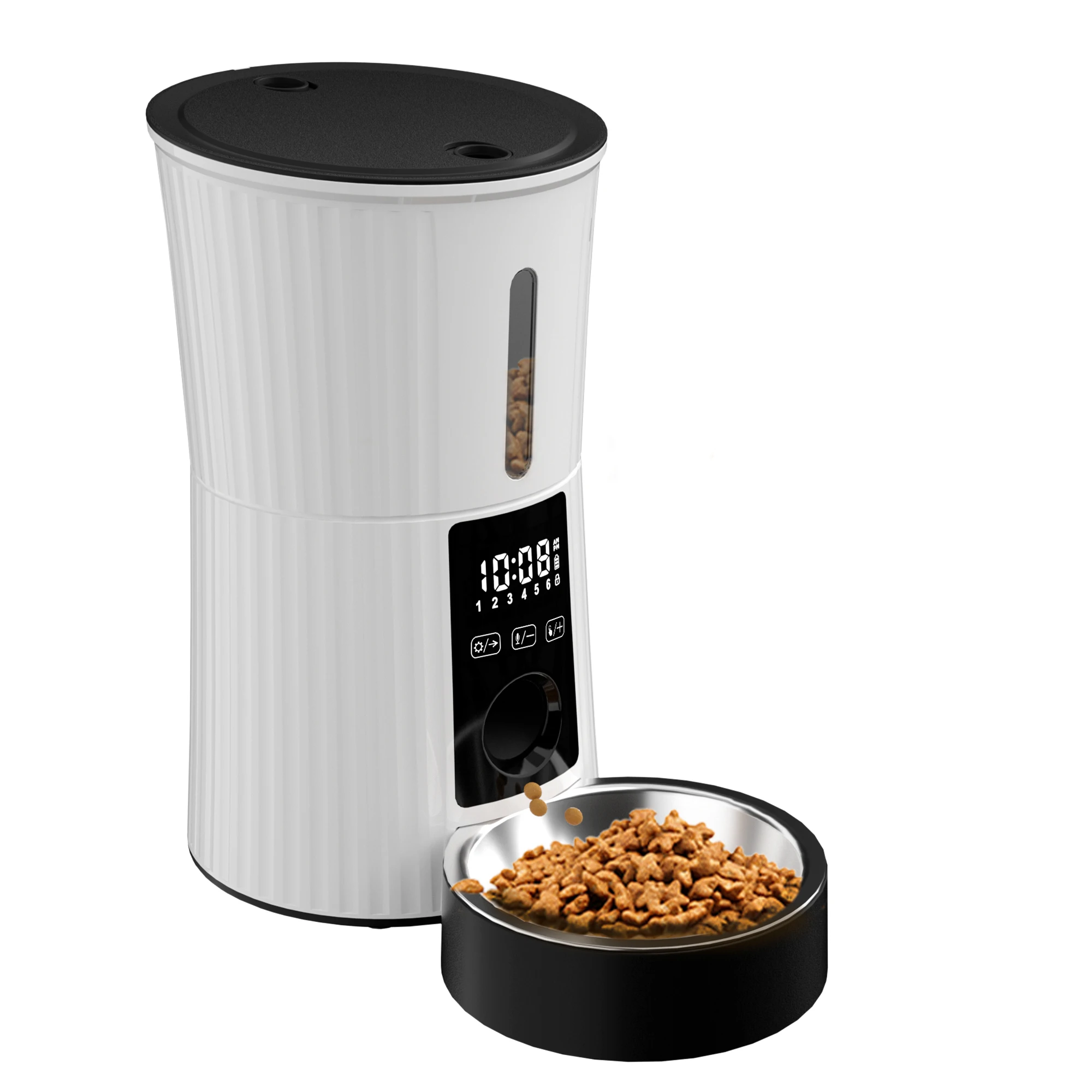 

Automatic Pet Feeder Cat Feeder Pet Dry Food Dispenser Triple Preservation With Stainless Steel Bowl Dog Feeder