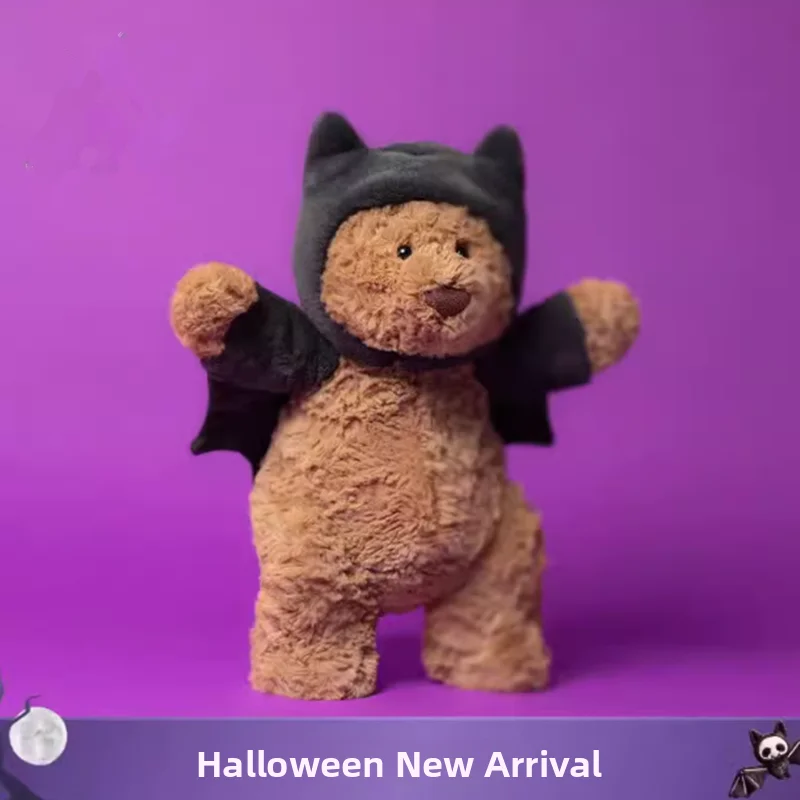 ハロウィンバルセロベアコウモリコスチュームぬいぐるみ快適コンパニオン人形クリスマス女の子ギフトソフトウサギベルベット素材