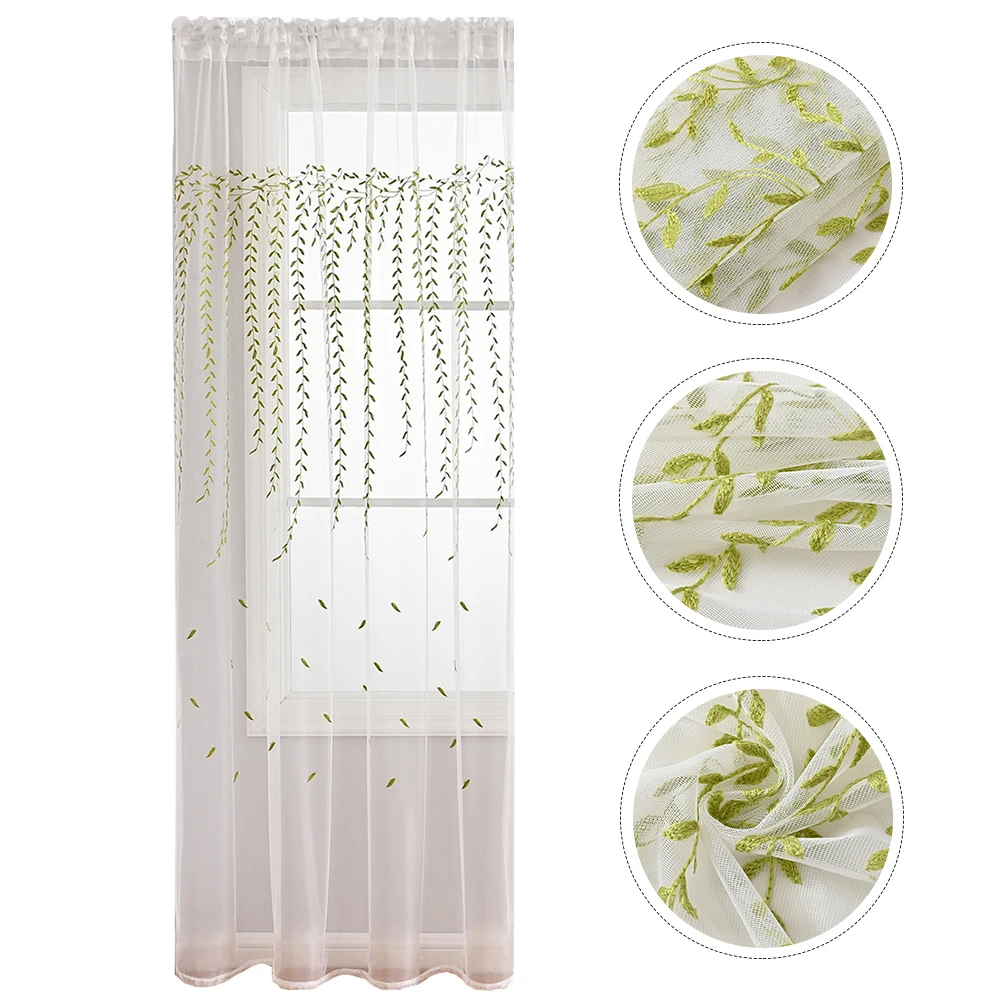 

Curtains Semi Sheer Mesh Decoration Wicker Pattern Window Polyester Decorations