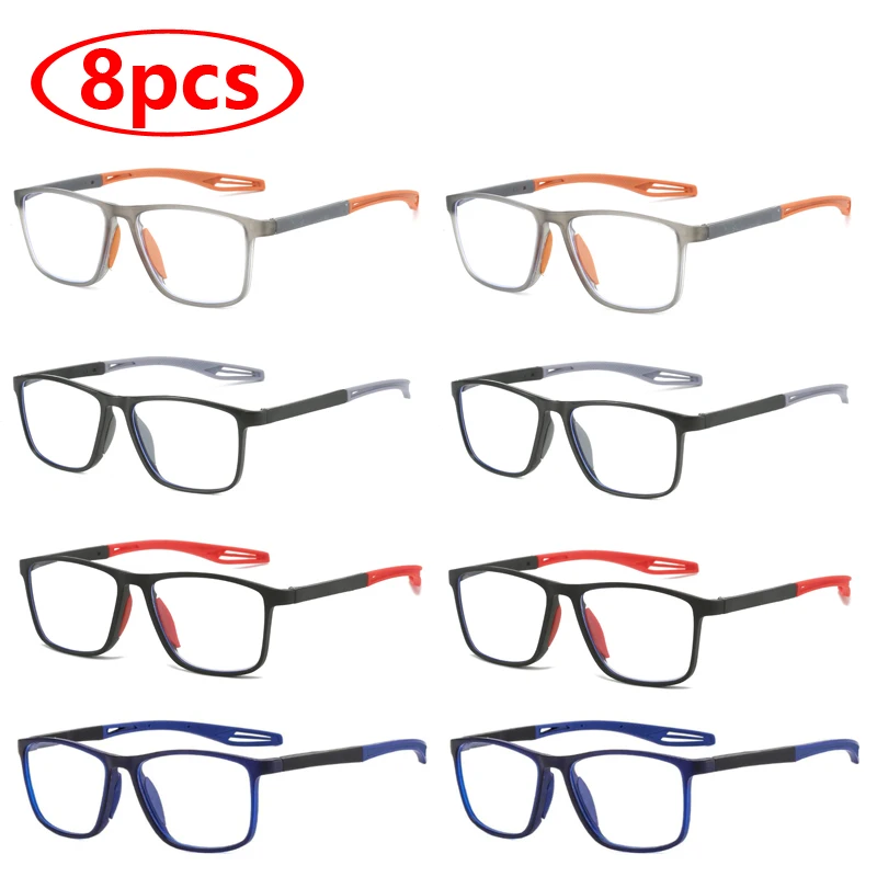 1 pcs/8 pcs TR90 Sport Leesbril Mannen Ultralight Anti Blauw Licht Presbyopie Brillen Mannen Verziendheid Optische brillen Dioptrie - afbeelding 1