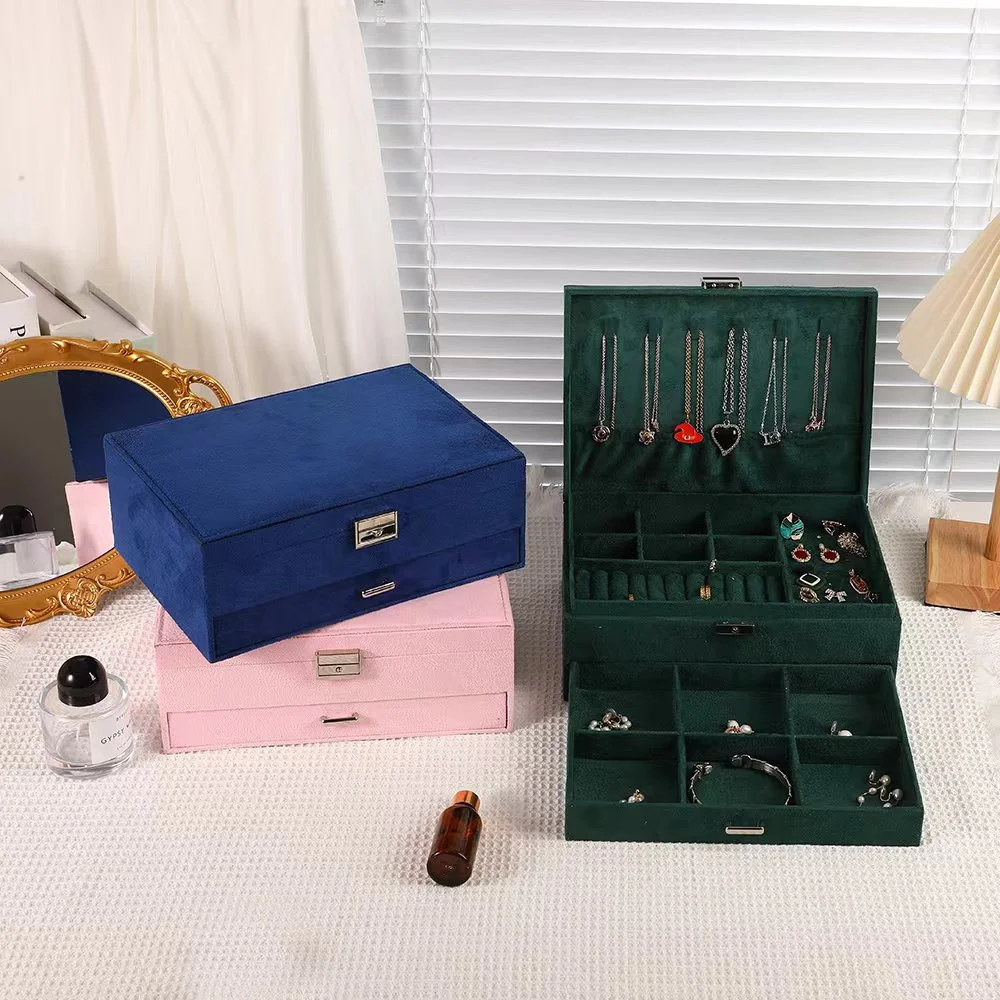 VANSIHO Fashionable Style Female Jewelry Storage Box Dressing Case Watch Box Sunglasses Storage Box