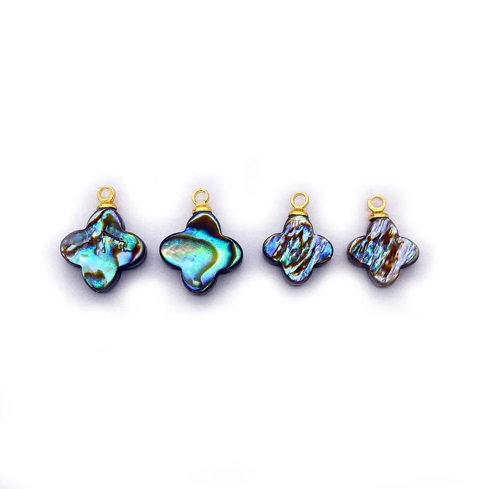 1 Piece Natural Abalone Shell Pendant Mother Of Pearl Flower Shape Earring  Jewelry Making DIY Bracelet  Necklace