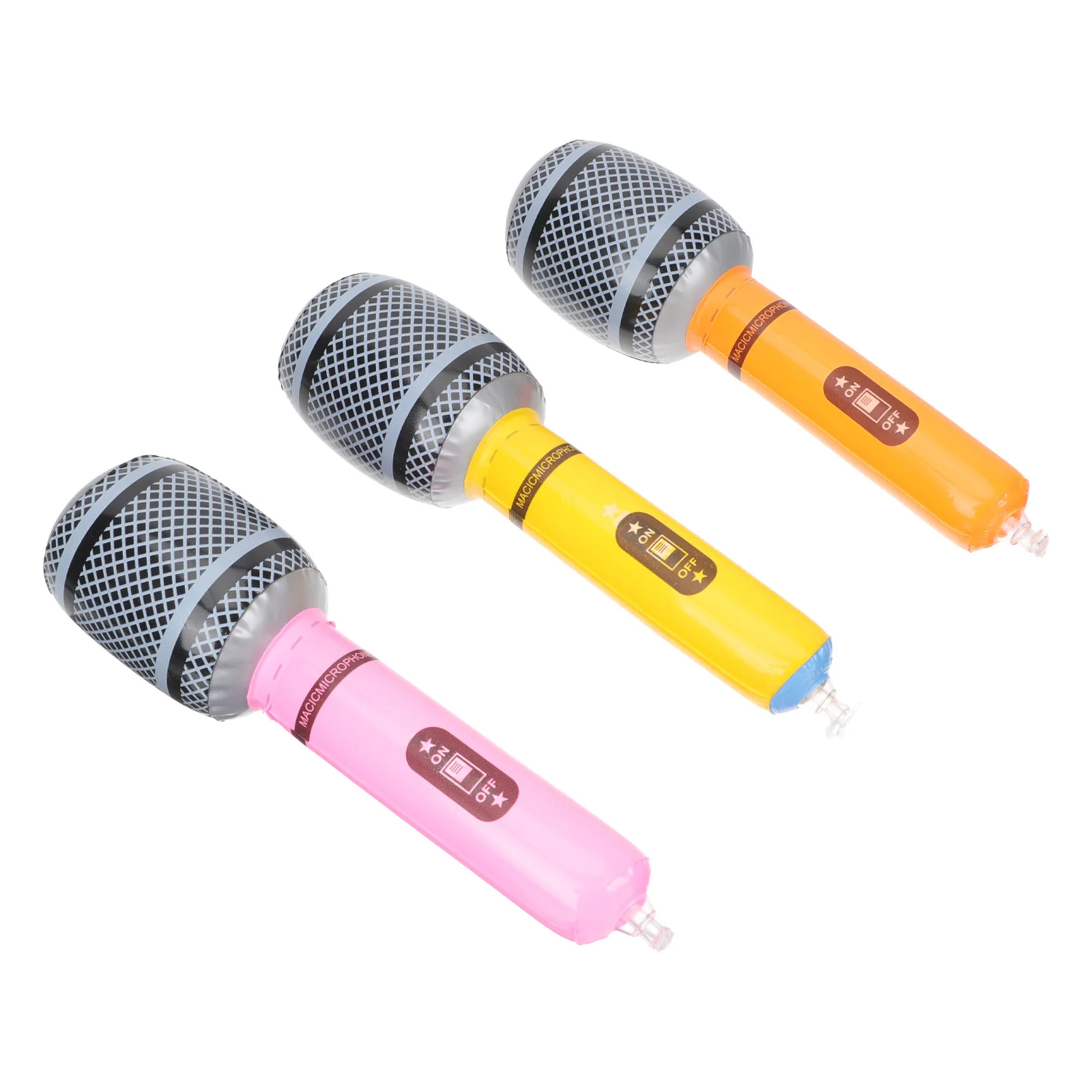 

Inflatable Rock Microphone Toy Kids Decorations Musical Party Props Pretend Play Instruments High Grade Flexible