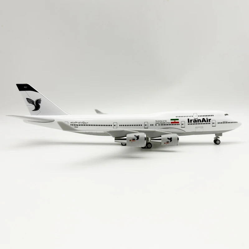 1/250 Scale Plane 30cm Iran Airways B747 Airplane Model Diecast Resin Assemble Aircraft Collection Gift For Aviation With Stand