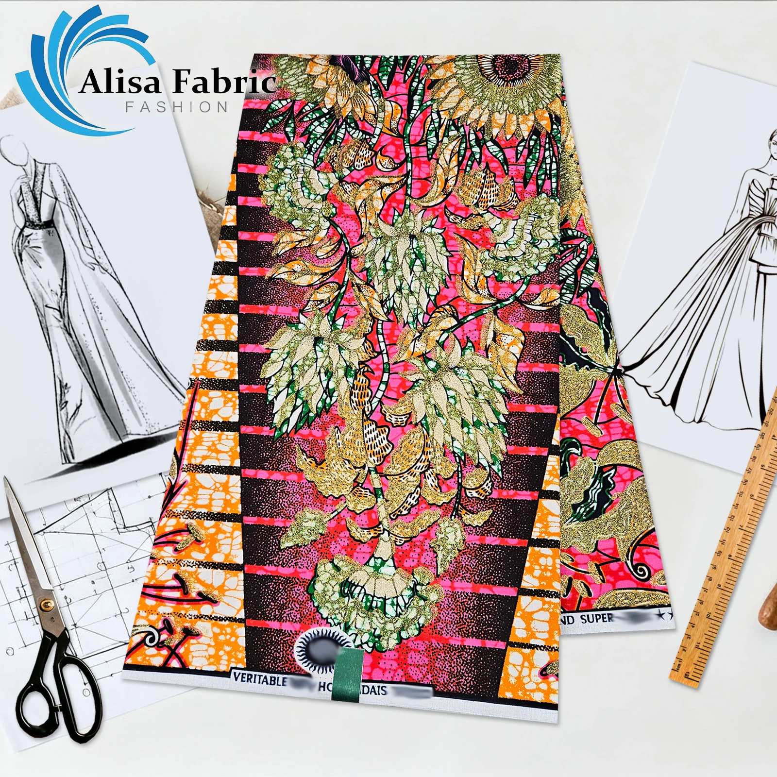 

African grand super cotton fabric 2025 high quality 6yards veritable guaranteed ankara fabric for man and woman