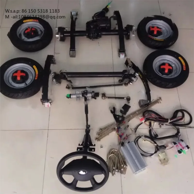 Electric Tricycle Modified Rear Differential Bridge, 60V 1200W DC Motor Drive Shaft with Full Drum Brake