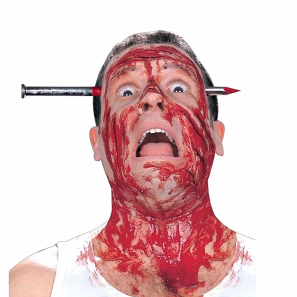 

3pcs Nail Head Prop One Halloween Size Lifelike Blood Halloween Party Prank For Cosplay Photo Props Tricky Tool