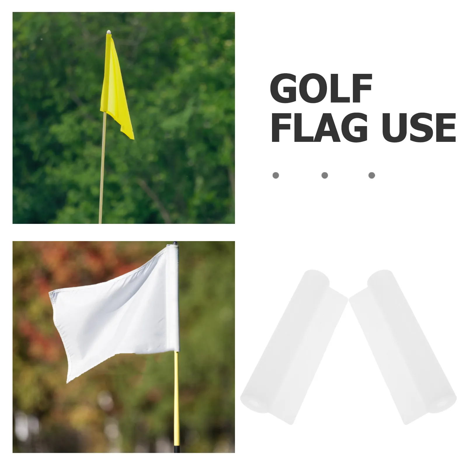 4Pcs Golf Flag Tube Insert Sleeves for Secure Flagpole Fixing 4.72x1.57x0.83 Inch Portable Golf Flag Pole Attachments