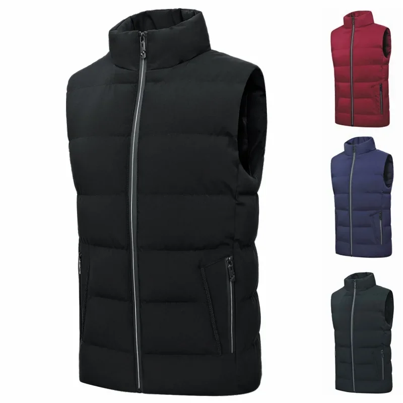 

Outdoor Waistcoat Stylish Men's Winter Vest Soft Padded Waistcoat Men Lightweight Warm Windproof Sleeveless Outerwear