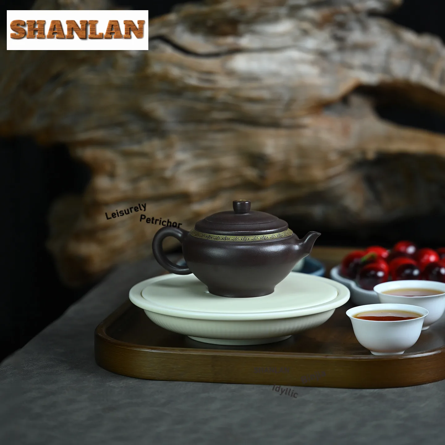 150ml Aesthetic Yixing Purple Clay Teapots Handmade Gold-embellished Wan Jade Pot Raw Ore Mud Tea Soaking Kettle Zisha Tea Set