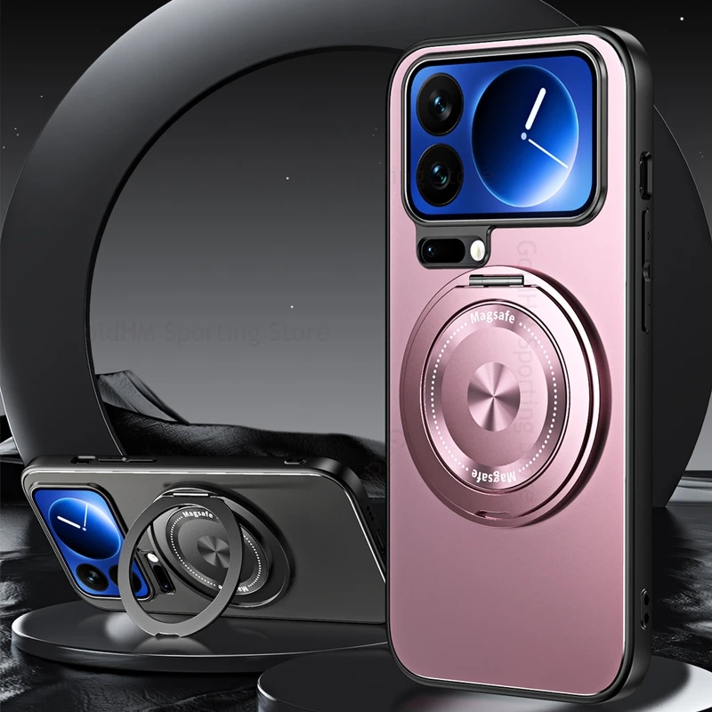 

For Xiaomi 17 Pro Max 360° Magnetic Finger Ring Holder Stand Case For Xiaomi 15S Pro mi 15 14 Ultra For Magsafe Magsafing Cover