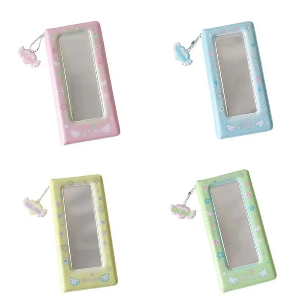 Portafoto coreano con cuore d'amore, copertina per carta in PVC, portachiavi, ciondolo, protezione per display per carta idolo, decorazione da appendere