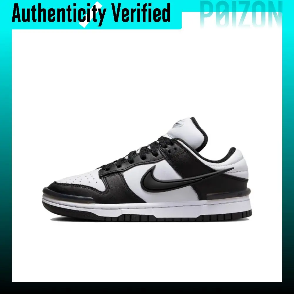 Nike Dunk Cushioning Low top Skateboard Shoes Women's Black White DZ2794-001