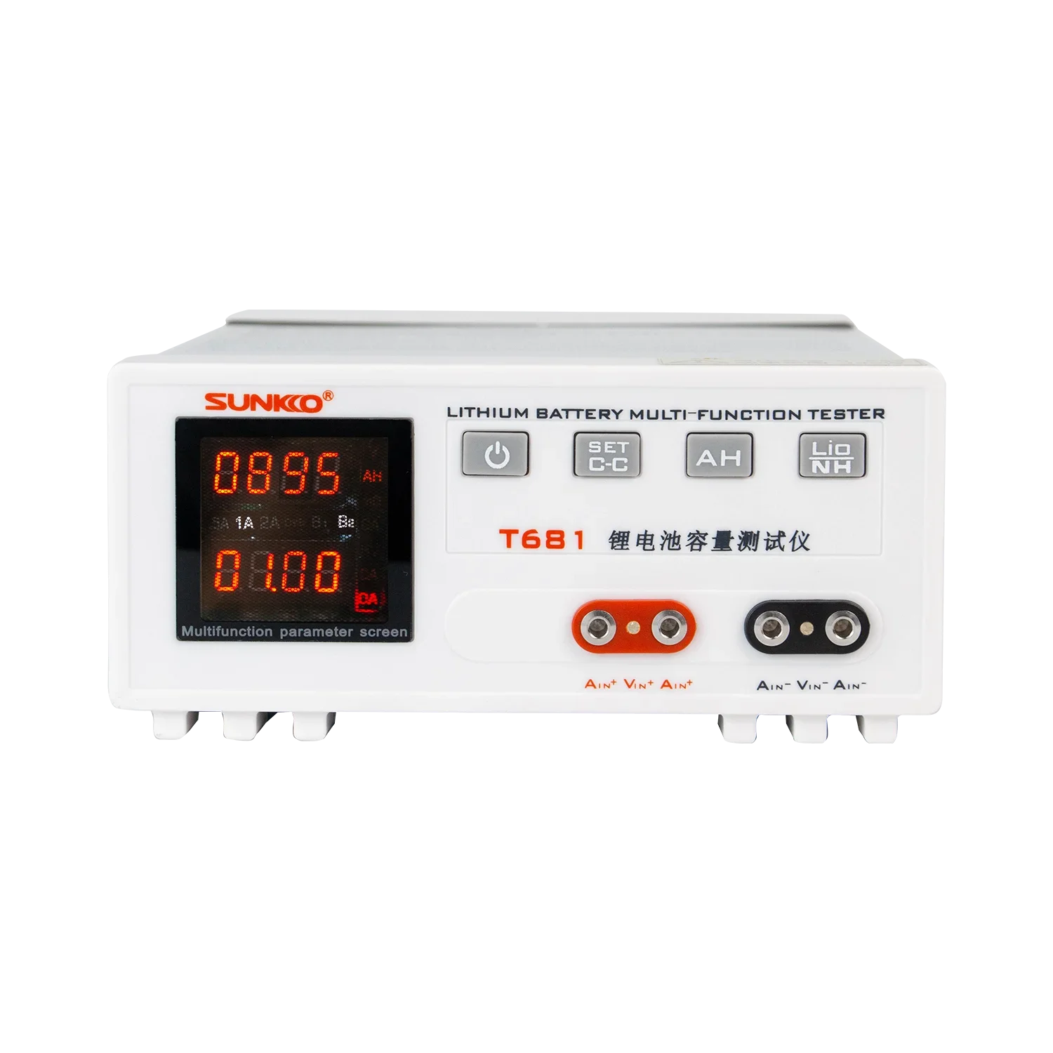 sunkko T-681 0-55V Lithium Battery Capacity Tester 18650 Battery Voltage Tester liion lifepo4 Discharge Tester