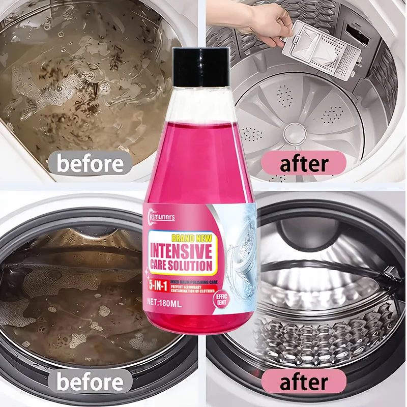 Washing machine drum deep-cleaning detergent, melts away built-up grime and smells, simple and easy to use without hurting your