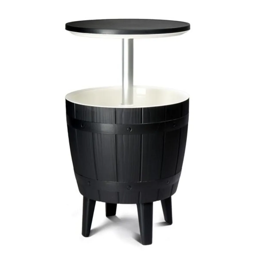 

Outdoor Cooler Table HeightAdjustable Outdoor Cool Bar w 10 Gallon Beer and Wine Cooler AllWeather Resistant Patio Cooler Ice C