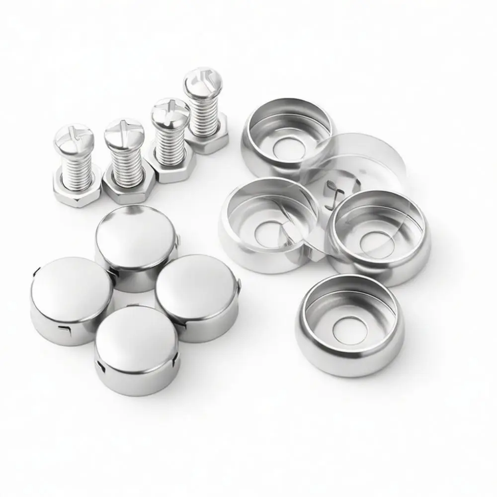 Universal Automotive License Plate Screws Anti Theft Fasteners Stainless Steel Hardware For Car Tag Frame Setup