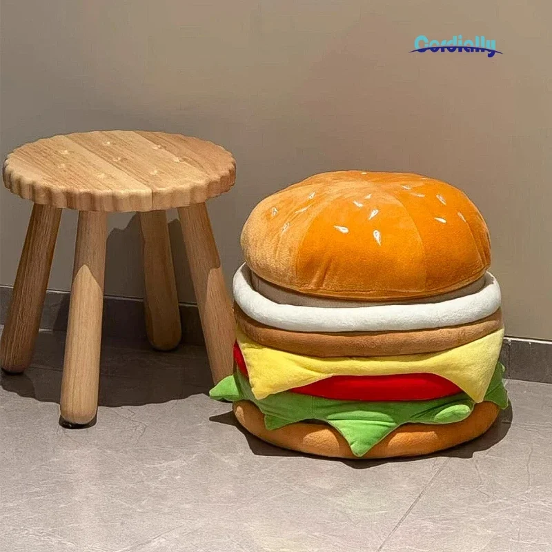 Nordic Interior Hallway Living Room Hamburger Storage Makeup Stool Luxury Footrest Entryway Shoe Bench Low Home Decor