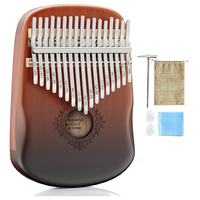 AZZ-17 Key Kalimba Thumb Piano, Portable Finger Piano Kalimba Musical Instrument for Kids Adults Beginners Music Enthusiasts